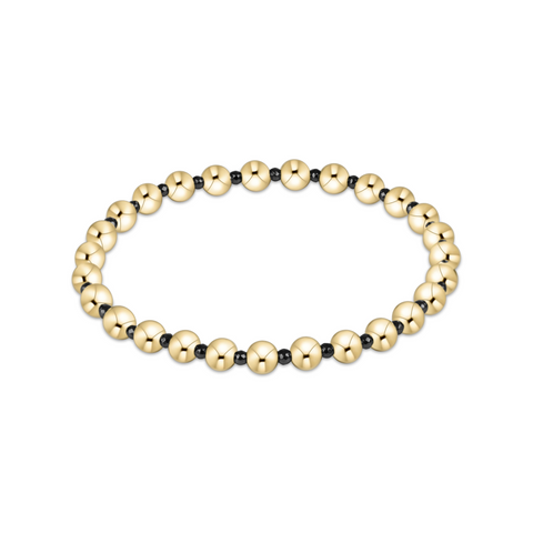 Faceted Hematite Grateful Pattern 5mm Bead Bracelet