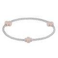 Signature Cross 2mm Sterling Silver Bracelet - Off White