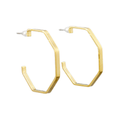 Gold Polygon Hoops