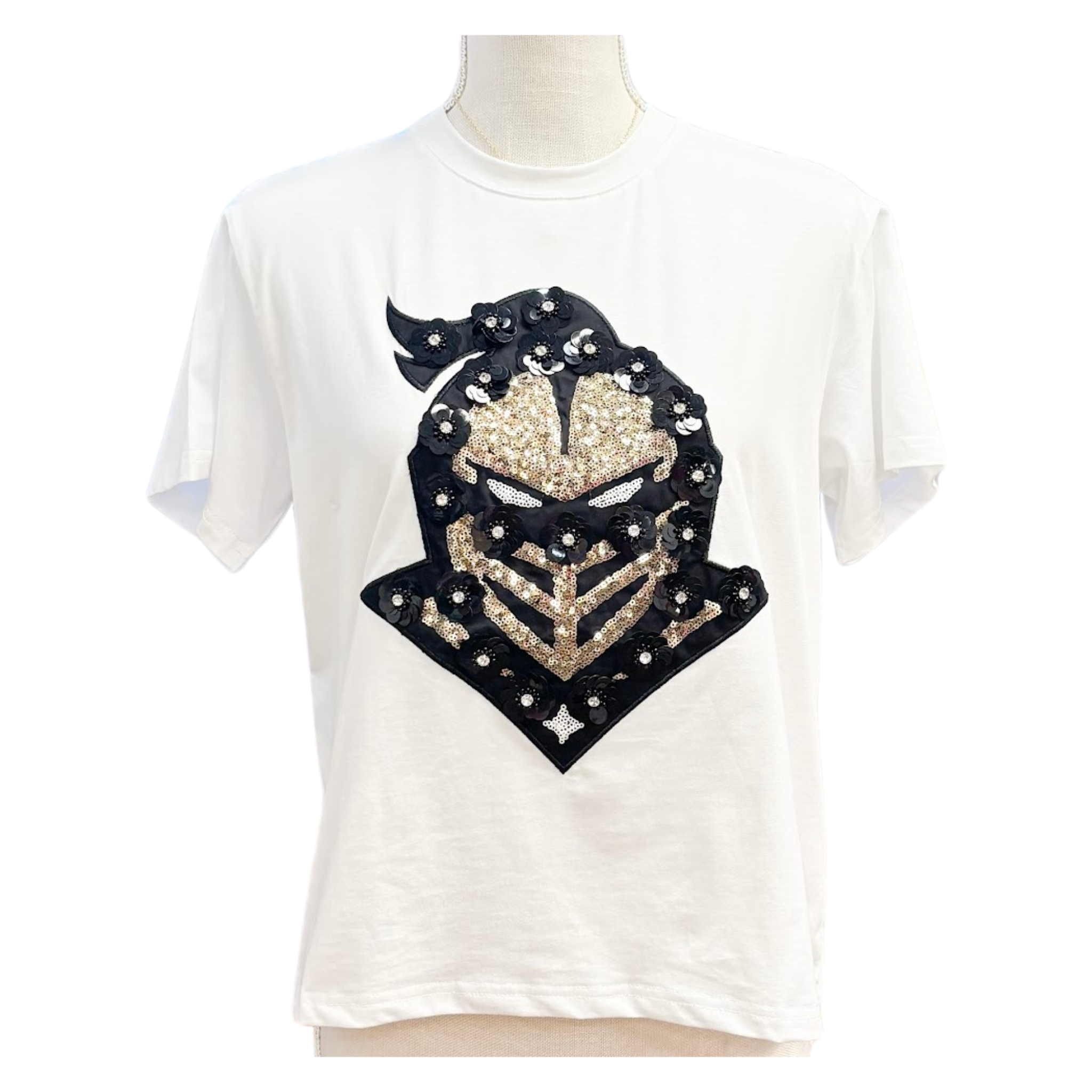 UCF Mascot Sequin Flower Tee