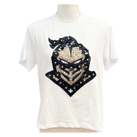 UCF Mascot Sequin Flower Tee