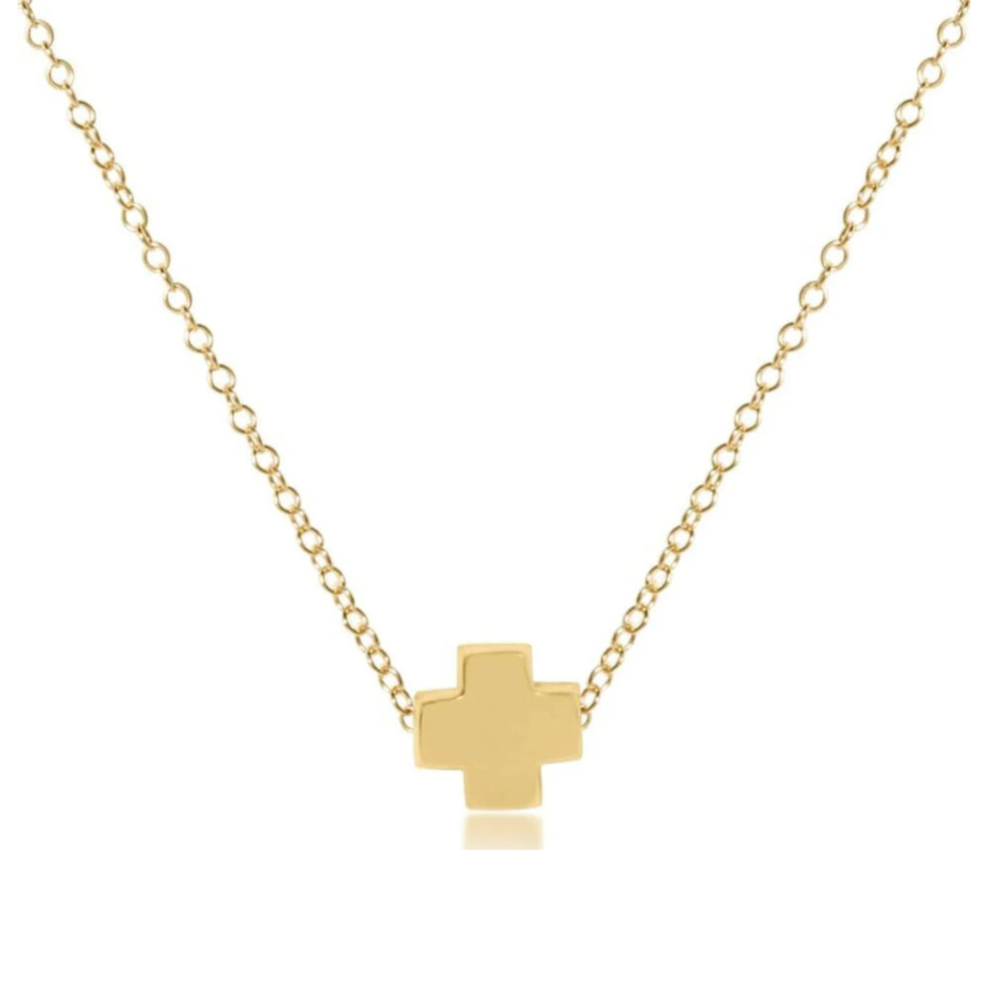 Signature Gold Cross Necklace