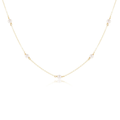 17" Simplicity Pearl Gold Necklace