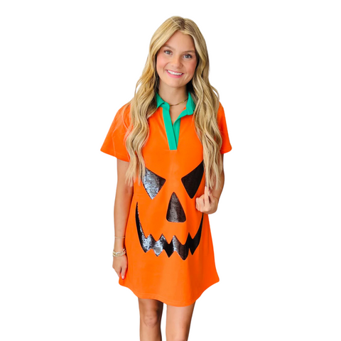 Jack o Lantern Sequin Dress