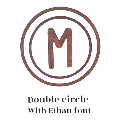 Double Circle with Ethan Font Monogram