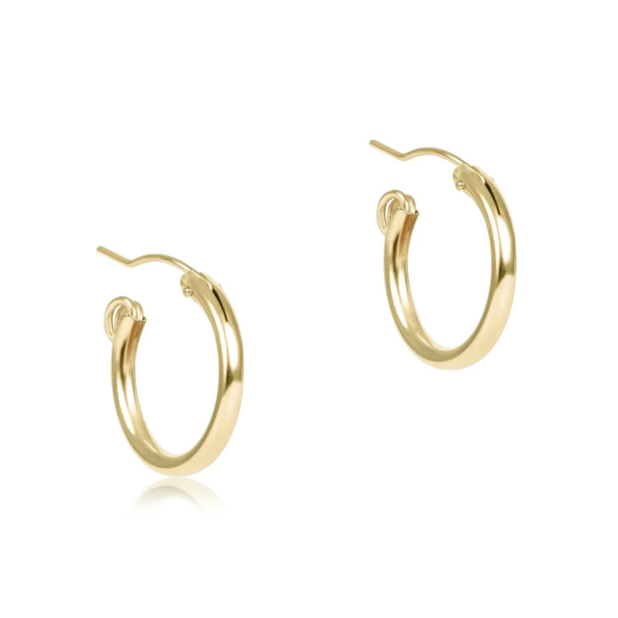 Round Gold 0.5" Hoop - Smooth