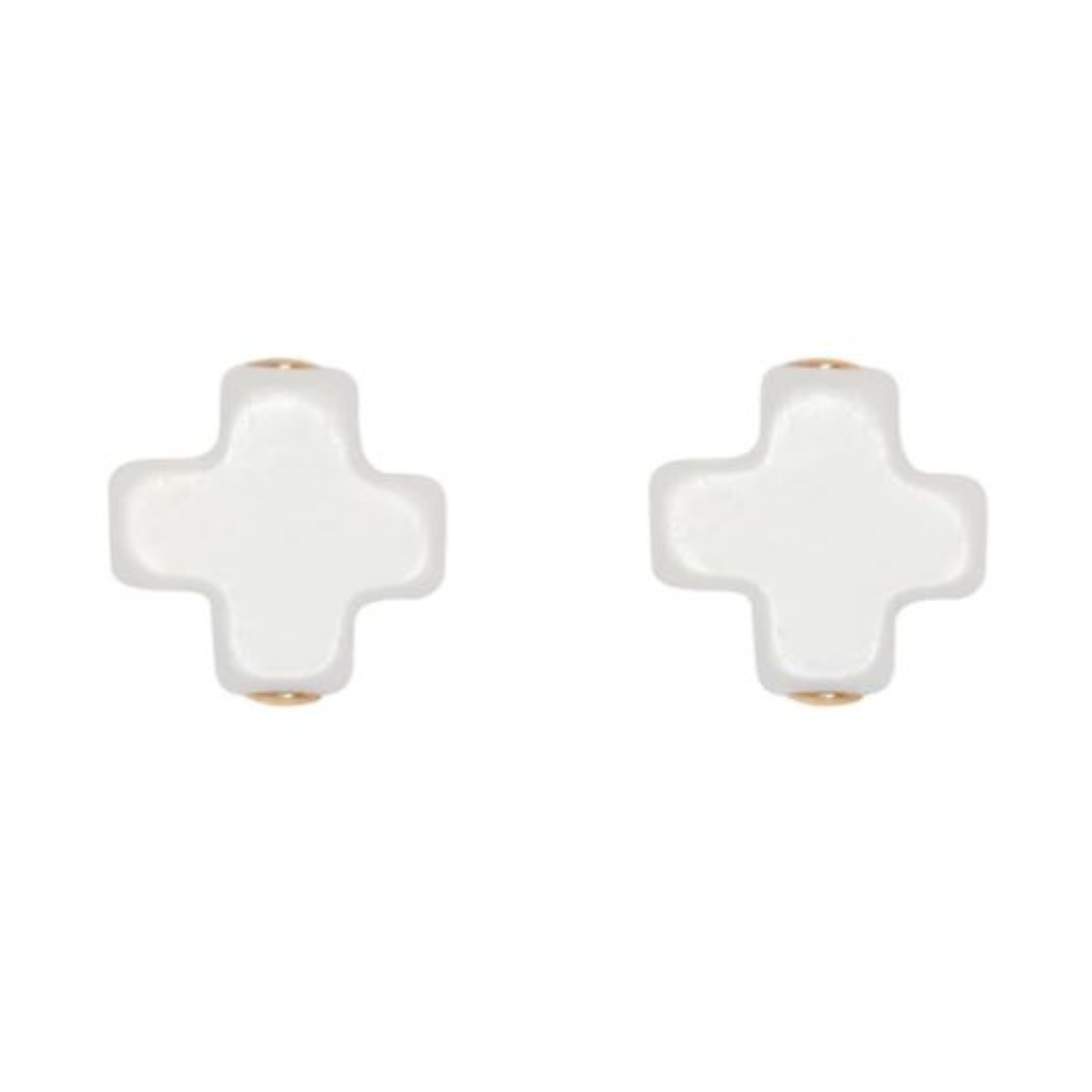Signature Cross Stud - Off-White