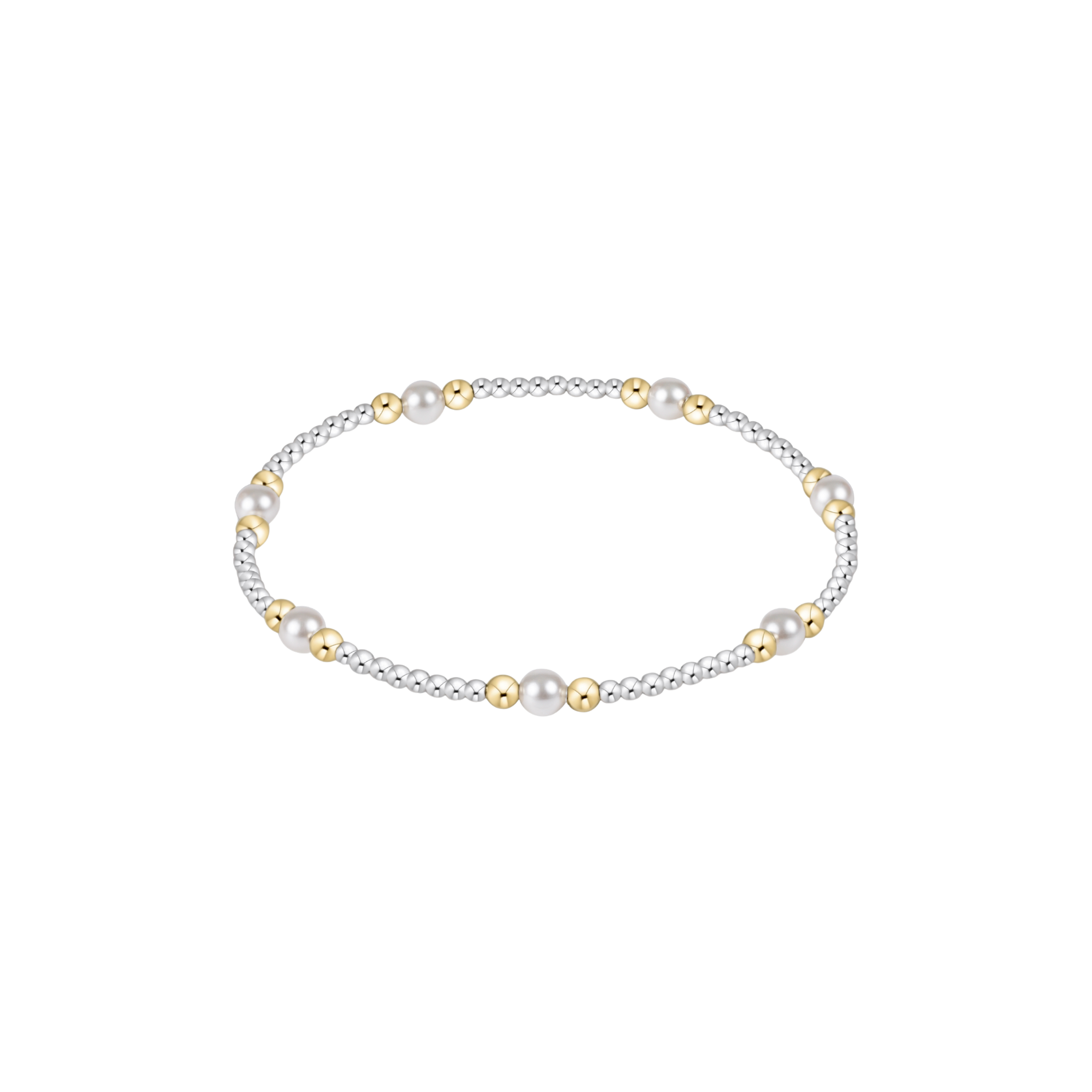 Purpose Pearl 4mm Mixed Metal Bracelet