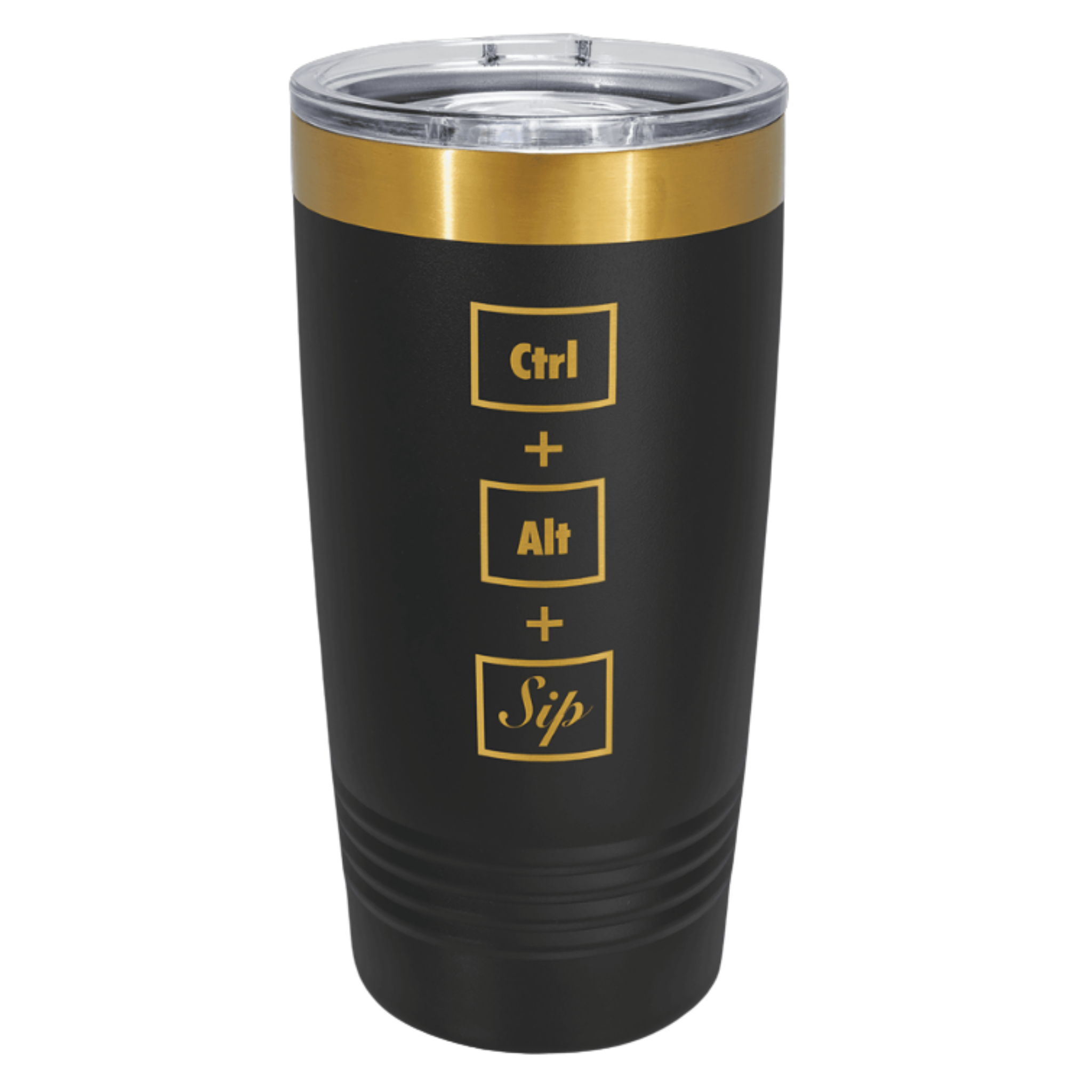 Custom Black with Gold Tumbler