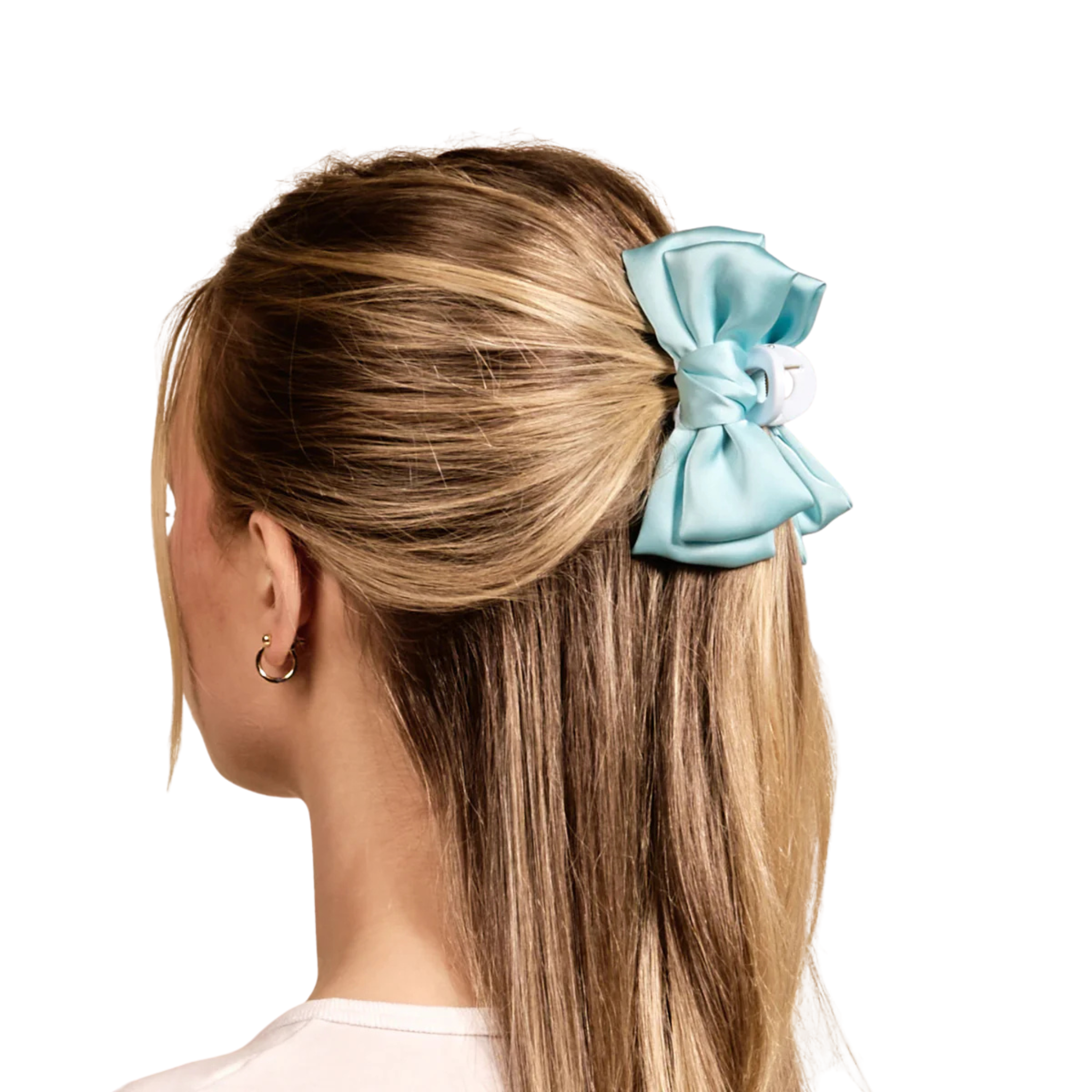 Mini Satin Bow Claw Clip