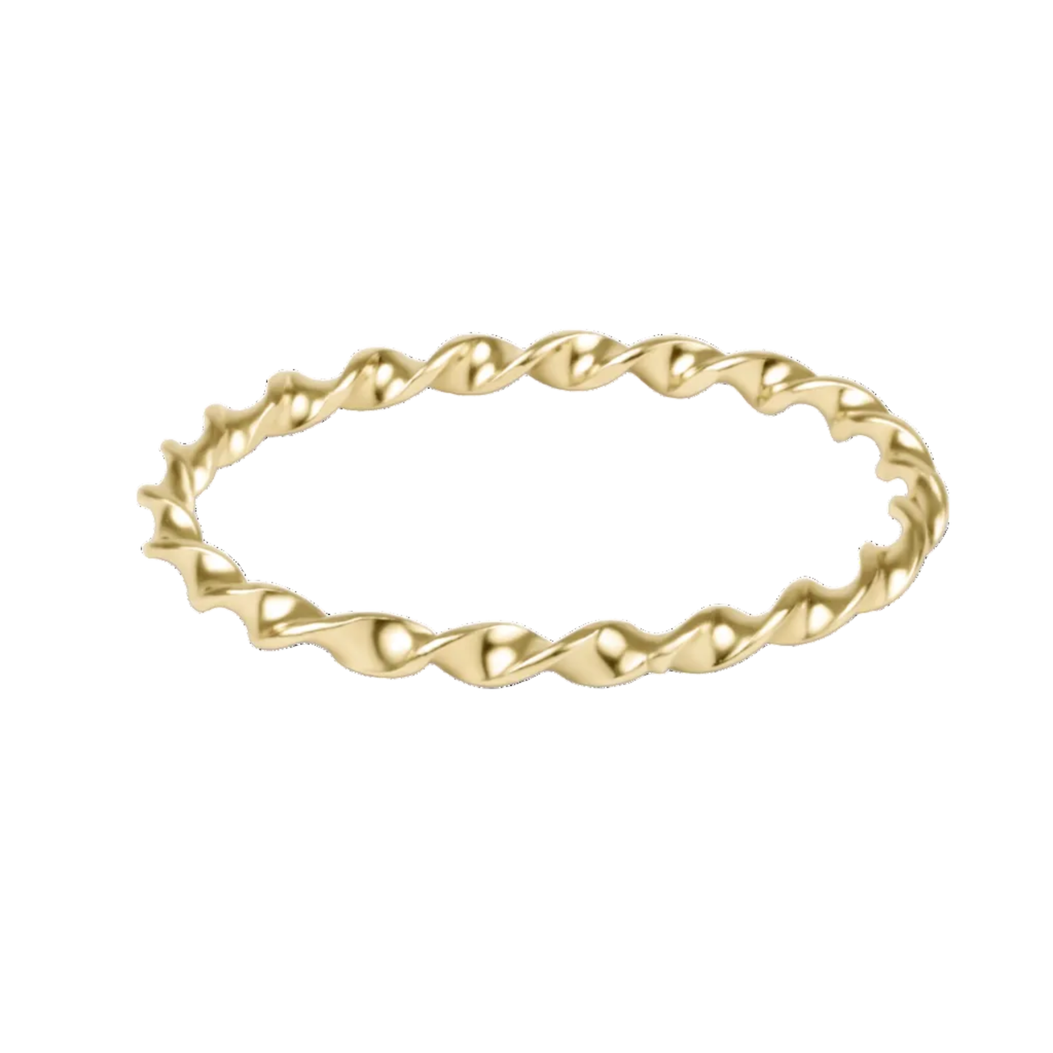 Classic Gold Twisted Thin Band Ring