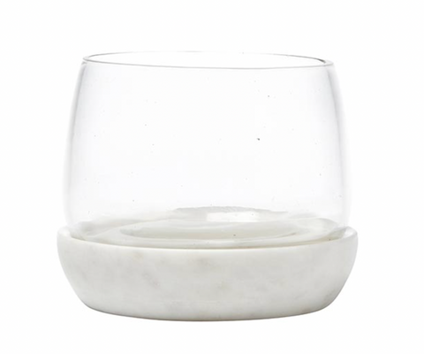 White Marble Dip Bowl