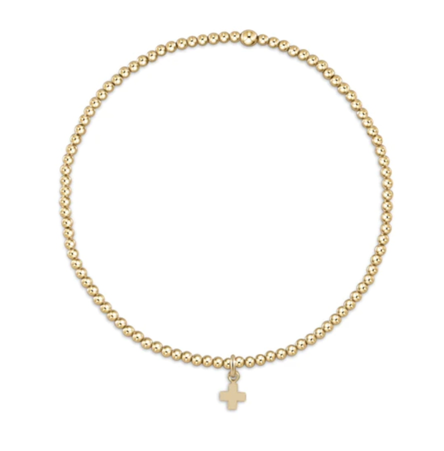 Classic Gold Cross Charm Bracelet