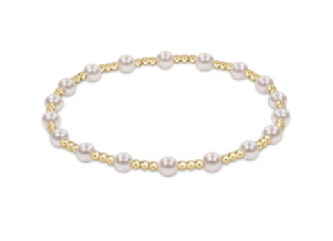 Classic Sincerity Pearl 4mm Gold Bead Bracelet
