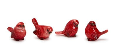 Red Cardinal Hand-Painted Birds