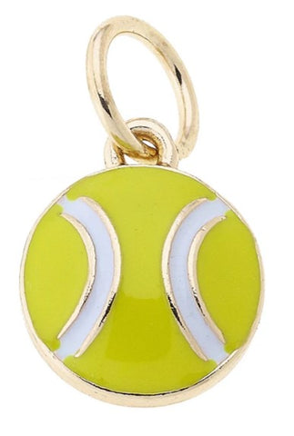 Mini Enamel Tennis Ball Charm