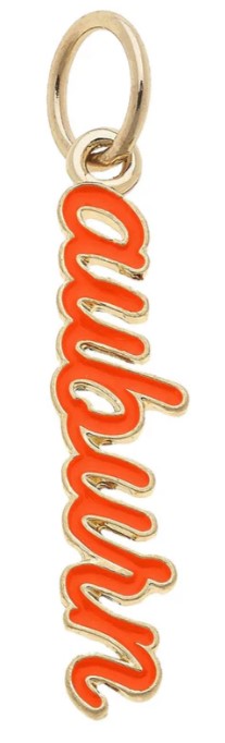Auburn Tigers Enamel Script Charm