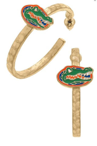 Florida Gators Enamel Logo Hoop Earrings