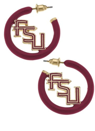 Florida State Seminoles Enamel Logo Earrings