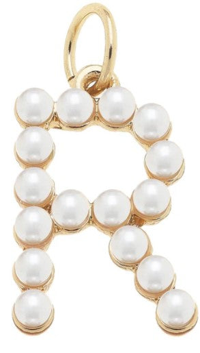 Pearl Studded Letter Charm