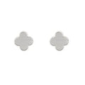 Silver Clover Studs
