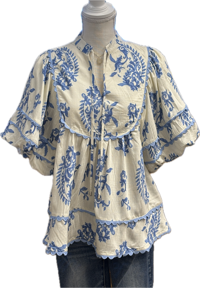 Presley Blue Top