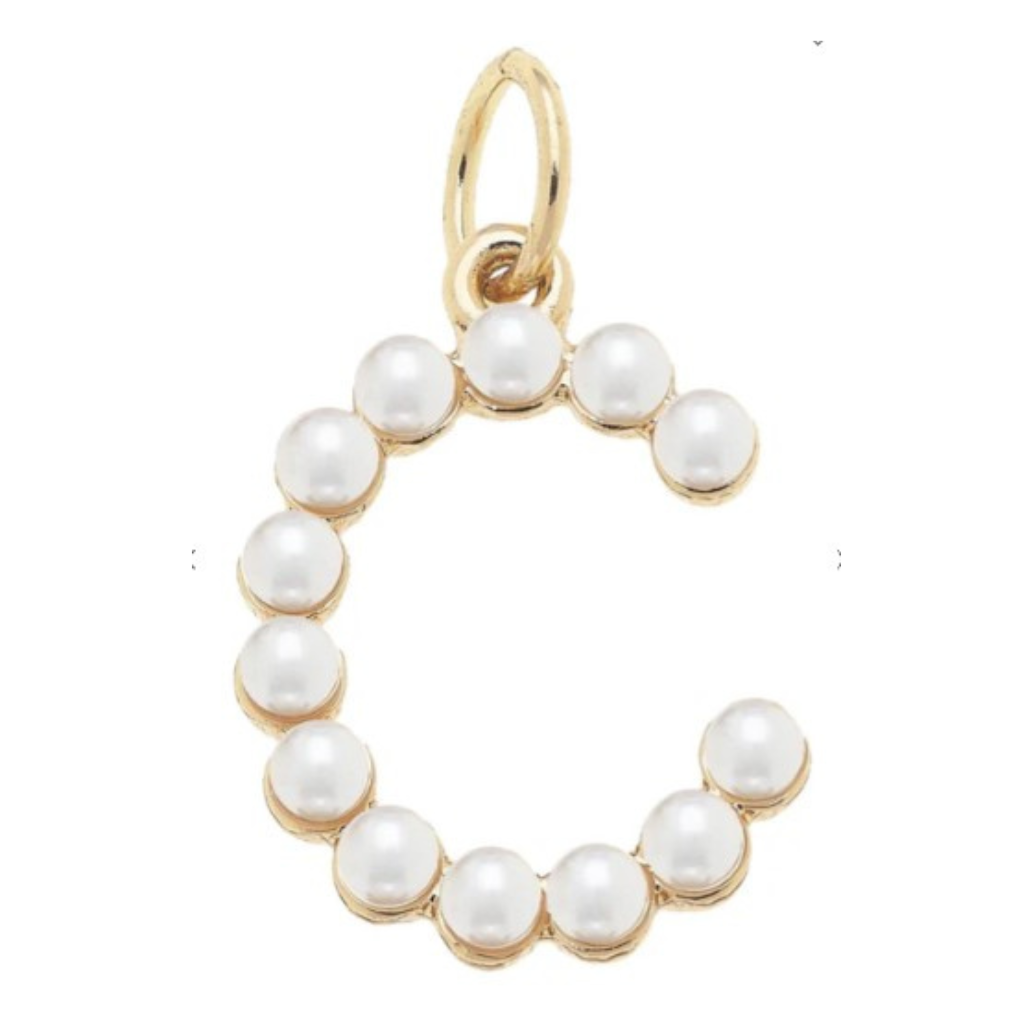 Pearl Studded Letter Charm