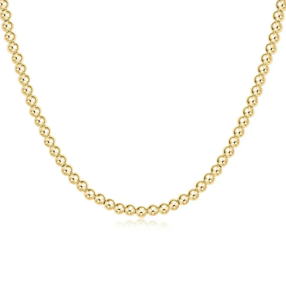 15" Choker Classic Gold 4mm Bead