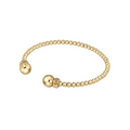Classic Gold 3mm Bead Cuff - Gold