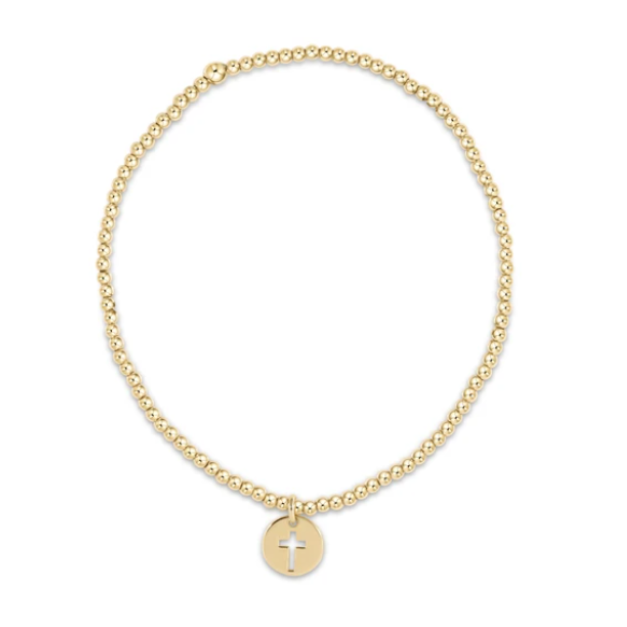 Classic Gold 2mm Bracelet - Blessed Small Gold Disc