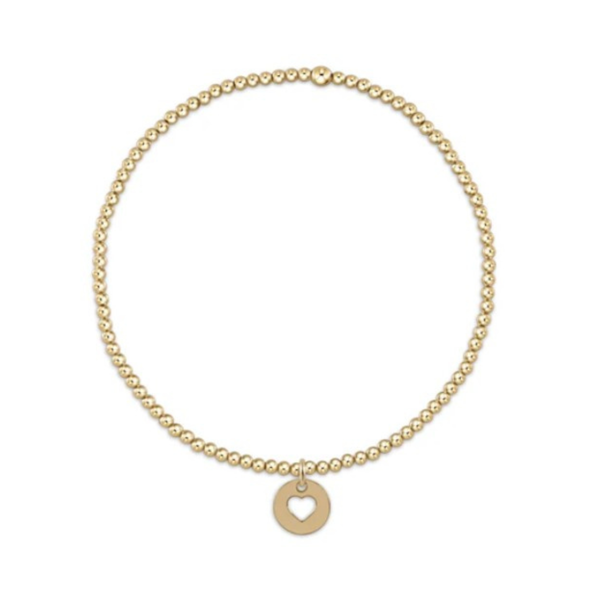 EGirl Classic Gold 2mm Bracelet - Love Charm