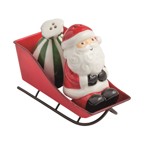 Santa Sleigh Salt & Pepper Set