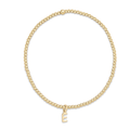 Classic Gold 2mm Initial Bead Bracelet