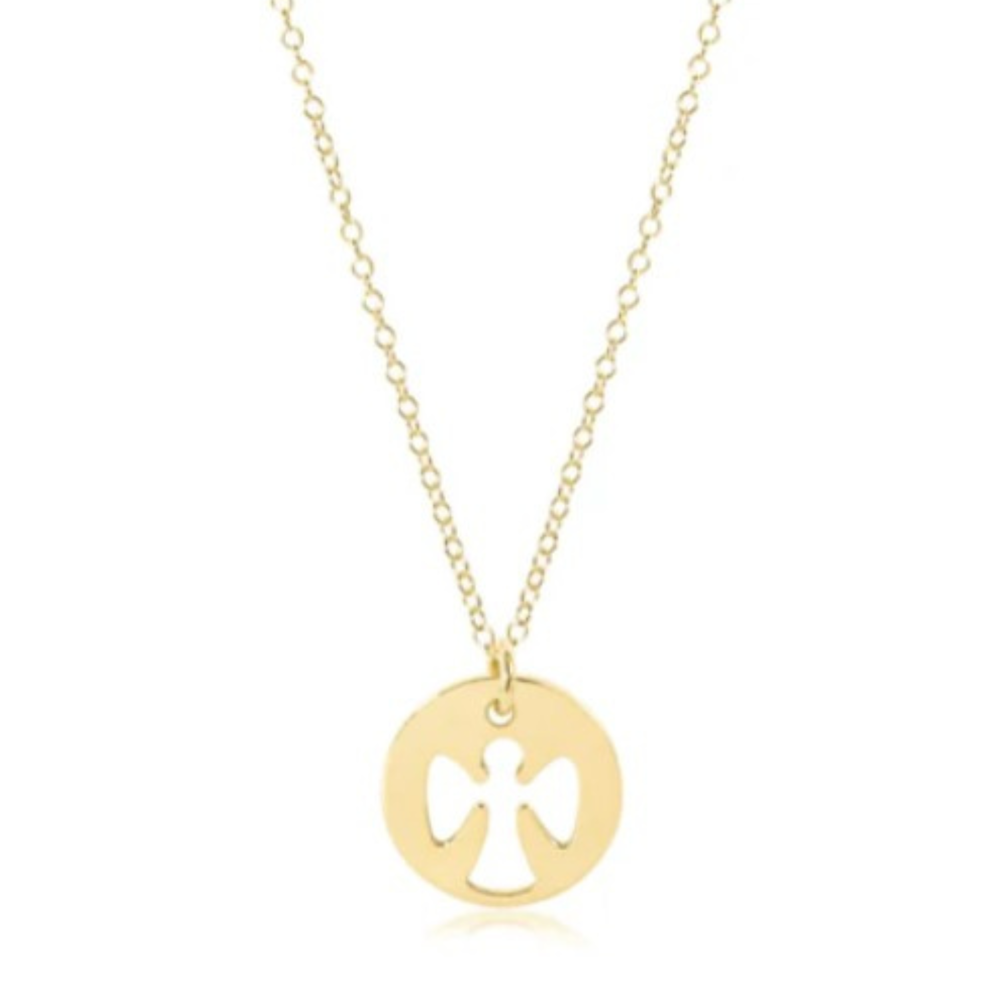 16" Guardian Angel Gold Necklace