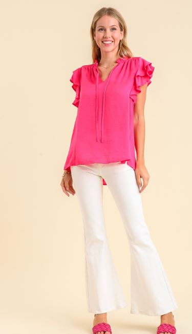 Wendy Pink Ruffle Top