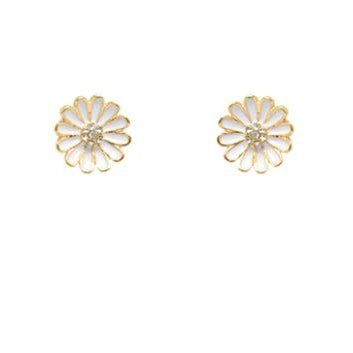 White Flower Earrings