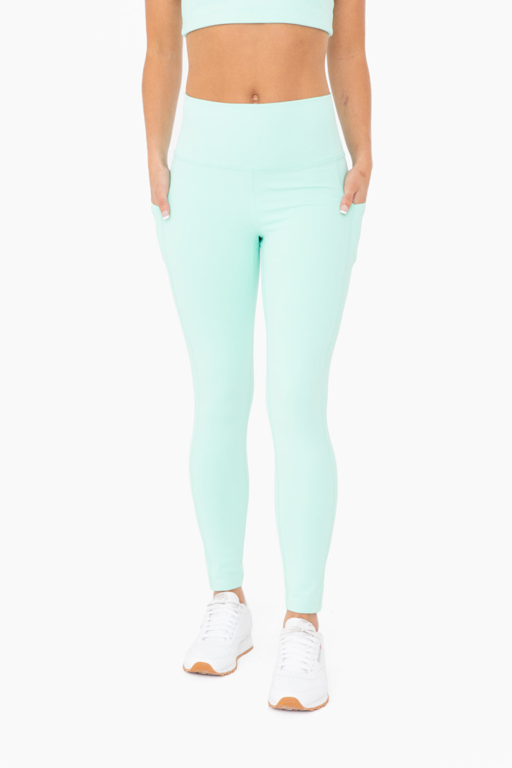 Ice Green Laser Cut  Highwaisted Leggings