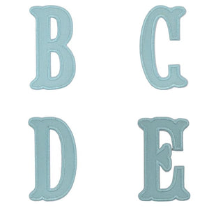 Lake Blue Applique Letters