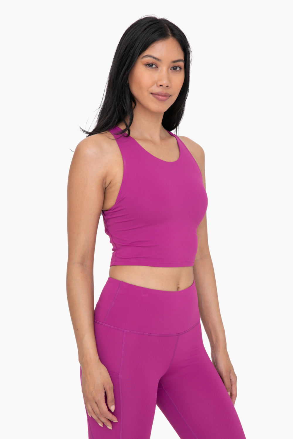 Grape Strap Back Cropped Sports Bra