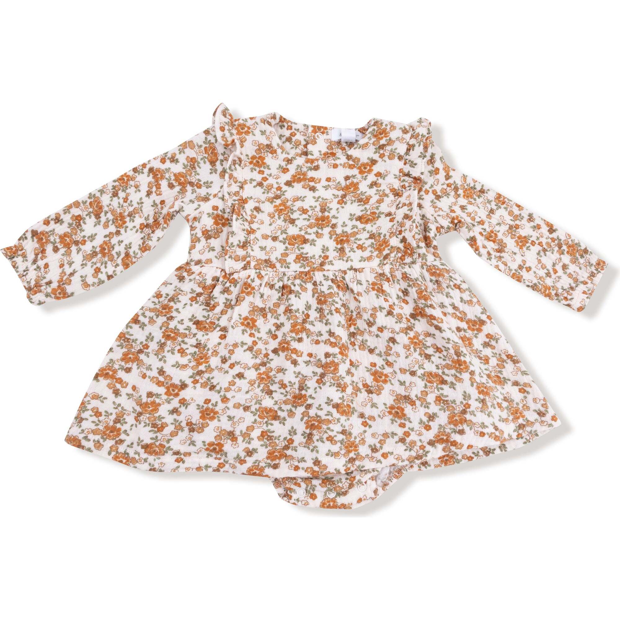 Ruffle Long Sleeve Bubble with Skirt Prairie Calico