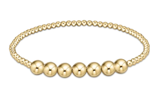 Classic Beaded Bliss 6mm Gold Bead Bracelet