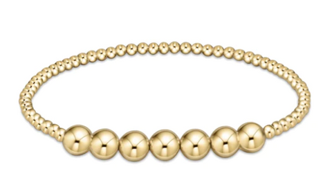 Classic Beaded Bliss 6mm Gold Bead Bracelet