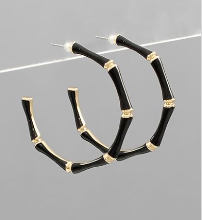 Bamboo Epoxy Earrings