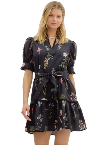 Charlotte Black Floral Dress