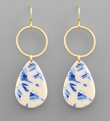 Acetate Teardrop Earrings