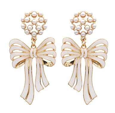 Glitter Bow Earrings