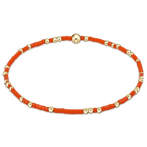 Hope Unwritten Bright Orange Bead Bracelet Extends
