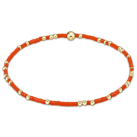 Hope Unwritten Bright Orange Bead Bracelet Extends