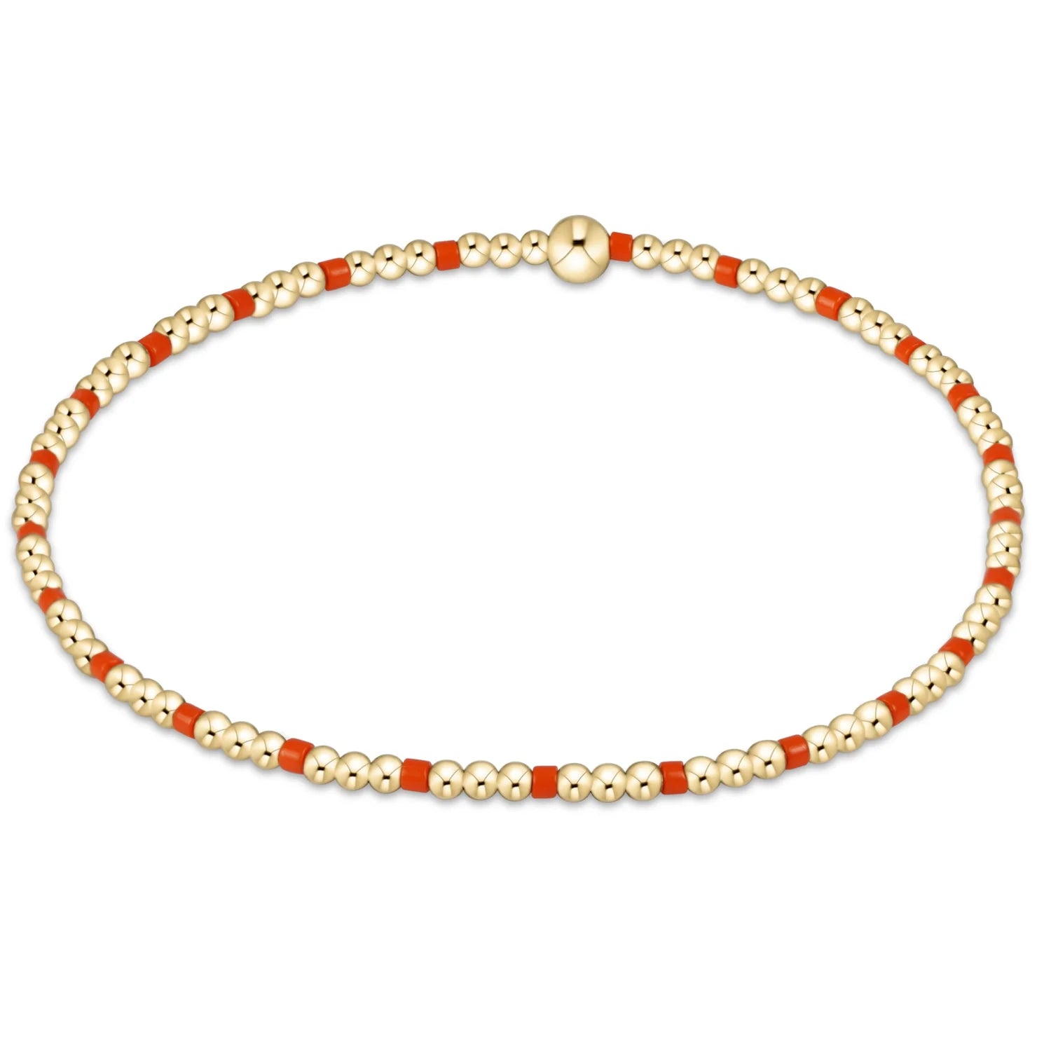 Gameday Hope Sincerity 2mm Bead Bracelet - Bright Orange