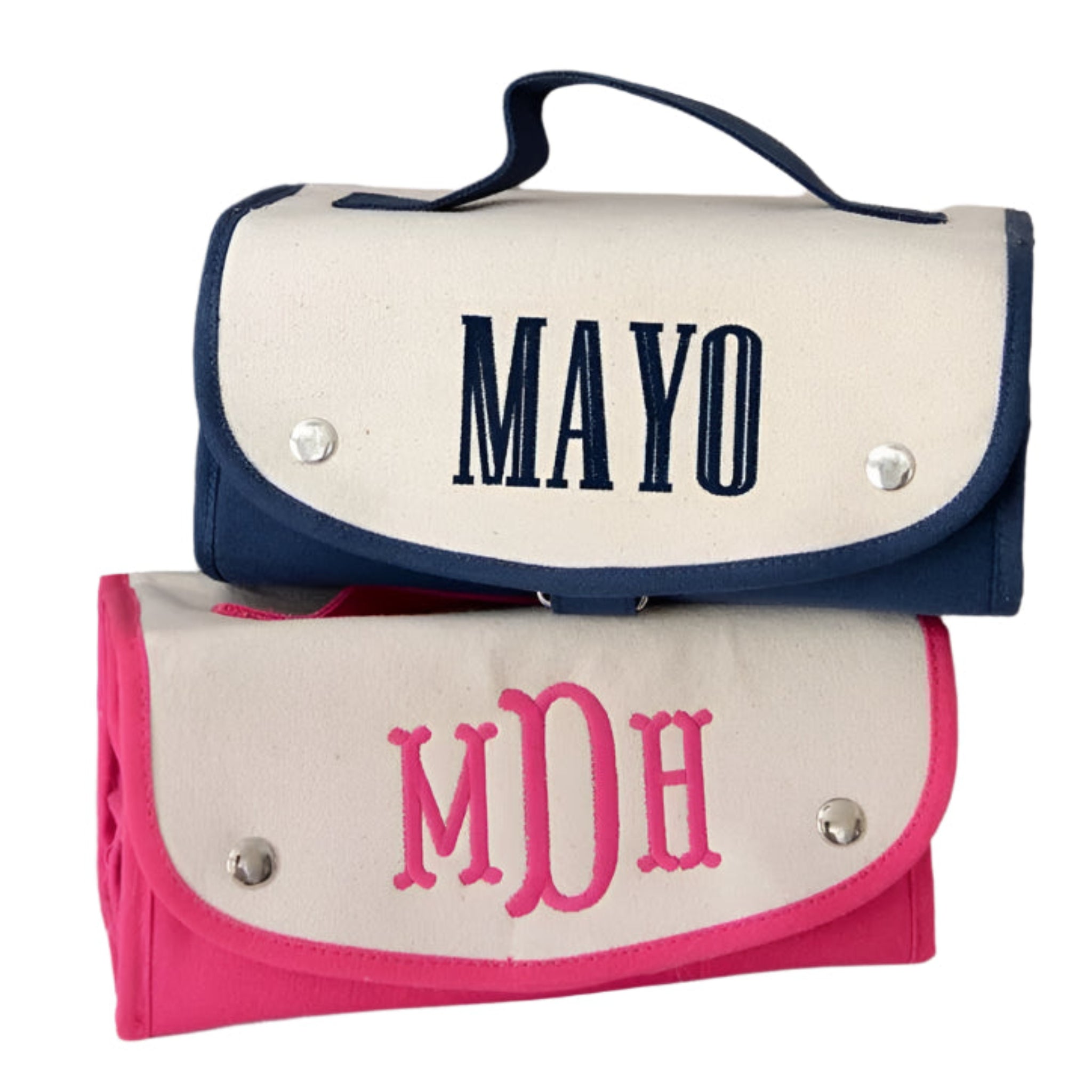 Canvas Roll Up Cosmetic Bag